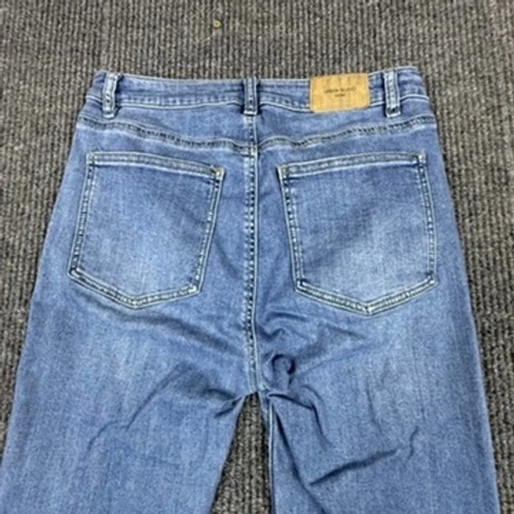 Urban Revivo Womens Blue High Rise Split Hem Straight Leg Jeans Size US 6